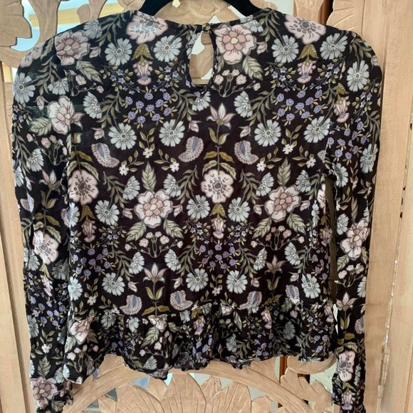 Divided Nouveau Floral Peplum Blouse - Picture 2 of 3